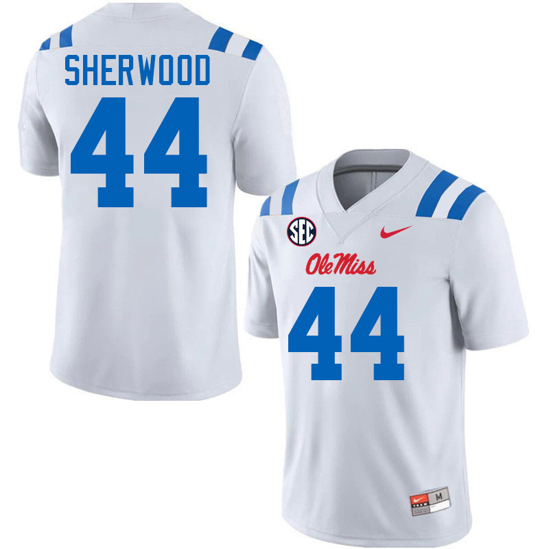 Ole Miss Rebels #44 Kegan Sherwood College Football Jerseys Stitched-White